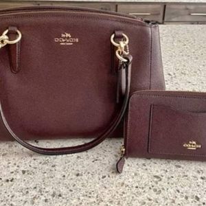 Coach purse and matching wallet